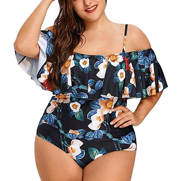 plus size xl-4xl swimwear women floral printed open shoulder large size separate and bottom swimsuit beachwear bodysuit mayo, White;black
plus size xl-4xl swimwear women floral printed open shoulder large size separate and bottom swimsuit beachwear bodysuit mayo, White;black