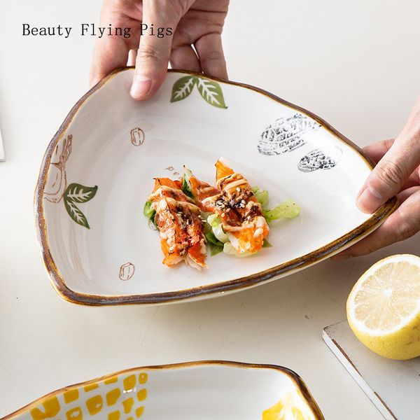 creative personality irregular ceramic plate western steak salad dessert cake fruit sushi home kitchen storage decorative plate
creative personality irregular ceramic plate western steak salad dessert cake fruit sushi home kitchen storage decorative plate