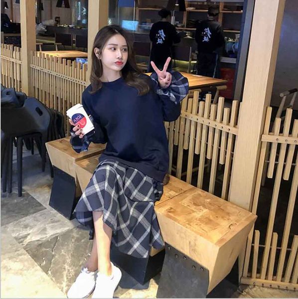 2019 весной и осенью новый стиль harajuku праздник двухсекционный плед ленивый свободный с длинными рукавами свитер нишу платье, Black;gray
2019 весной и осенью новый стиль harajuku праздник двухсекционный плед ленивый свободный с длинными рукавами свитер нишу платье, Black;gray