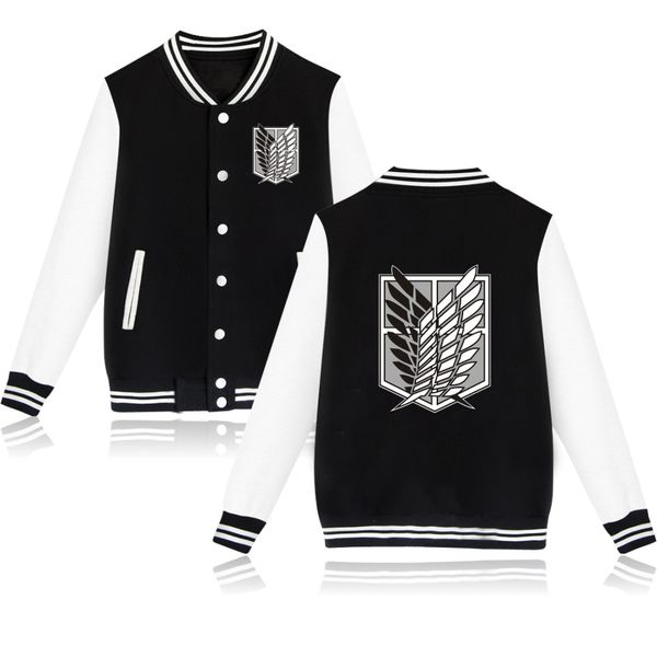 anime attack on titan print baseball jacket men women hoodies sweatshirt hip hop casual harajuku jackets coats, Black;brown
anime attack on titan print baseball jacket men women hoodies sweatshirt hip hop casual harajuku jackets coats, Black;brown