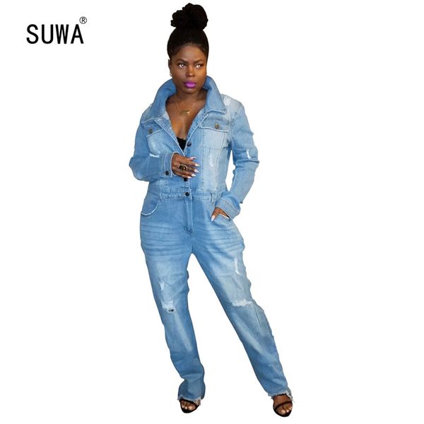 2020 european fashion denim lady jumpsuits full sleeve spring autumn brand casual fashion rompers, Black;white
2020 european fashion denim lady jumpsuits full sleeve spring autumn brand casual fashion rompers, Black;white