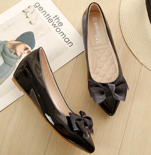 2019 women's shoes in spring and autumn with new style slope heel pointed end bowknot @45, Black
2019 women's shoes in spring and autumn with new style slope heel pointed end bowknot @45, Black