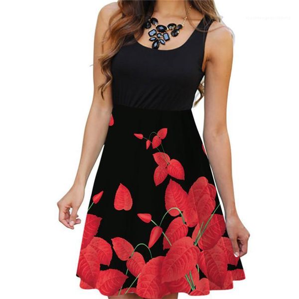 neck famale clothing splice dress womens designer print dress summer new fashion sleeveless crew, Black;gray
neck famale clothing splice dress womens designer print dress summer new fashion sleeveless crew, Black;gray