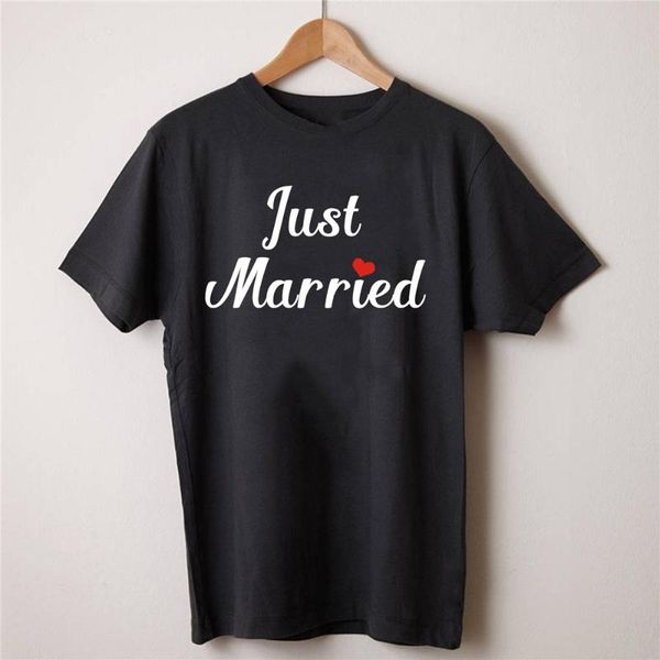 just married print cotton t shirt male female summer casual tee shirt white black funny party short sleeve
just married print cotton t shirt male female summer casual tee shirt white black funny party short sleeve