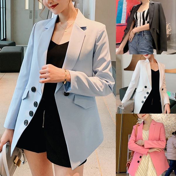 spring summer women casual jacket women black slim single button casual business jacket size, Black;brown
spring summer women casual jacket women black slim single button casual business jacket size, Black;brown