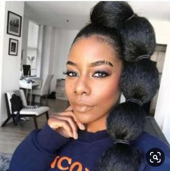 drawstring afro puff kinky straight bubble ponytail human chignon hairpiece coarse yaki pony tail clip hair extension, Black
drawstring afro puff kinky straight bubble ponytail human chignon hairpiece coarse yaki pony tail clip hair extension, Black