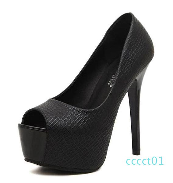 new 2016 thin heel peep toe platform pumps red bottom high heel shoes office lady profession work, Black
new 2016 thin heel peep toe platform pumps red bottom high heel shoes office lady profession work, Black