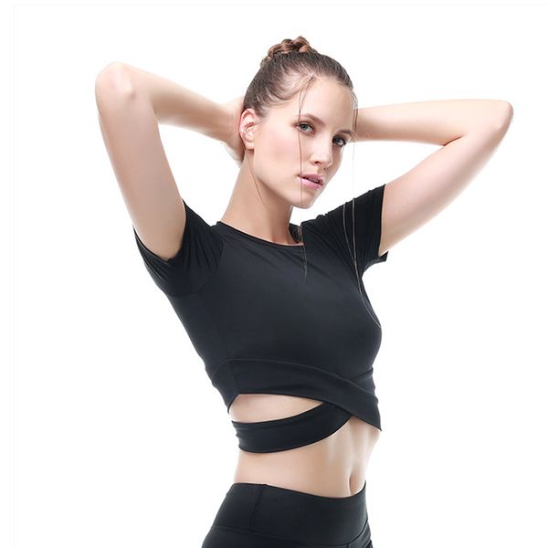 white black yoga shirts summer women t-shirts casual running fitness cross short sleeve quick-drying umbilical clothing
white black yoga shirts summer women t-shirts casual running fitness cross short sleeve quick-drying umbilical clothing