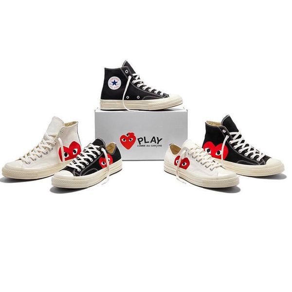cdg kawakubo rei commes des garcons play x convèrse chuck all-star taylor 1970s sneakers canvas polka dot white low canvas shoes 112135, Black
cdg kawakubo rei commes des garcons play x convèrse chuck all-star taylor 1970s sneakers canvas polka dot white low canvas shoes 112135, Black