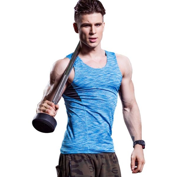 men's sportswear t-shirts compression tights fitness tank sleeveless blouse sport quick dry men running gym vest, Black;blue
men's sportswear t-shirts compression tights fitness tank sleeveless blouse sport quick dry men running gym vest, Black;blue