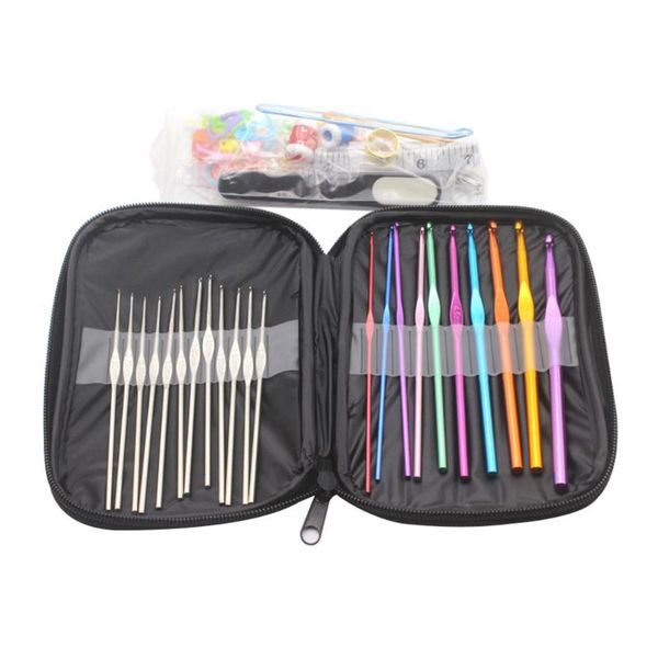 100pcs crochet hooks set knitting needles full set sewing machine accessories with black leather case diy craft tools
100pcs crochet hooks set knitting needles full set sewing machine accessories with black leather case diy craft tools
