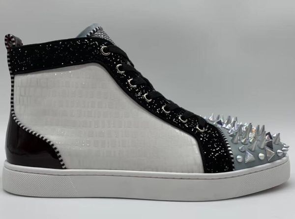 luxury men women high sneaker shoes flat orlato red bottom sneakers brand with mix spikes toe trainers party dress walking eu 35-46, Black
luxury men women high sneaker shoes flat orlato red bottom sneakers brand with mix spikes toe trainers party dress walking eu 35-46, Black