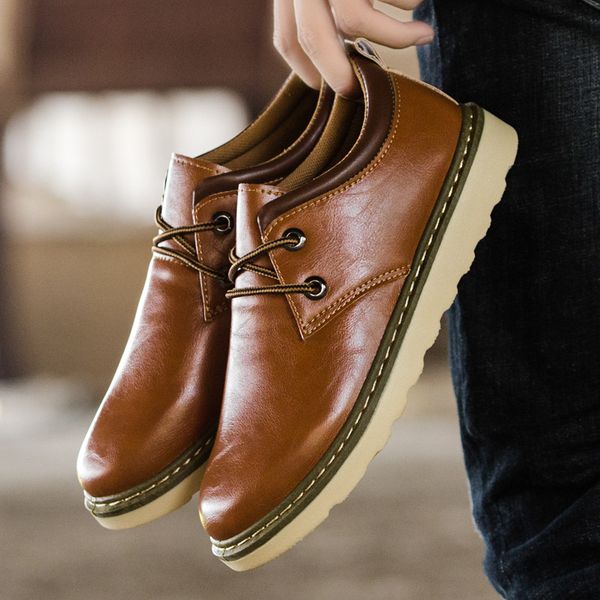 genuine leather men boots spring autumn ankle boots fashion footwear lace up shoes men vintage shoes, Black
genuine leather men boots spring autumn ankle boots fashion footwear lace up shoes men vintage shoes, Black
