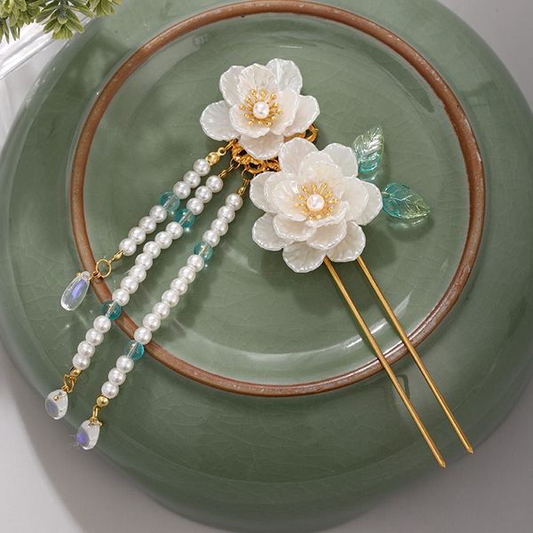 new fashion flower leaf long tassel pendant pearls hairpins clips hair fork sticks for bride noiva wedding party hair jewelry, Golden;white
new fashion flower leaf long tassel pendant pearls hairpins clips hair fork sticks for bride noiva wedding party hair jewelry, Golden;white
