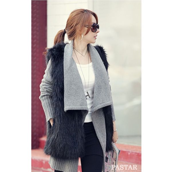 new fashion faux fur coat winter coat women waist coat gilet women's jacket fur vest for ladies, Black 
new fashion faux fur coat winter coat women waist coat gilet women's jacket fur vest for ladies, Black