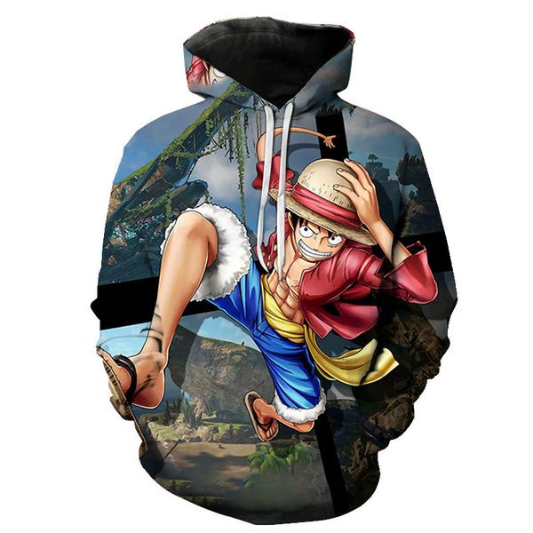 one piece 3d hoodies men women children sweatershirt luffy print anime hoodie harajuku fashion one piece casual hoody clothes, Black 
one piece 3d hoodies men women children sweatershirt luffy print anime hoodie harajuku fashion one piece casual hoody clothes, Black