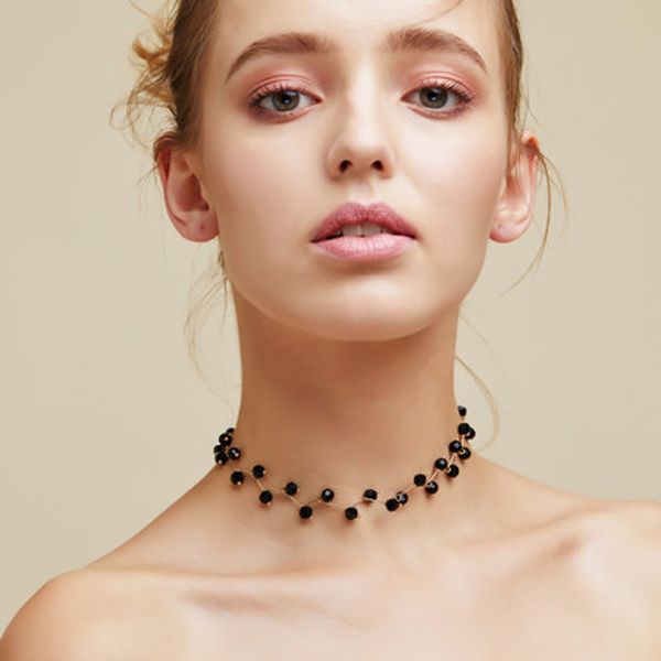 elegant black round beads chains chokers necklaces for women lady imitation pearls resin stone choker necklace bohemia, Golden;silver
elegant black round beads chains chokers necklaces for women lady imitation pearls resin stone choker necklace bohemia, Golden;silver