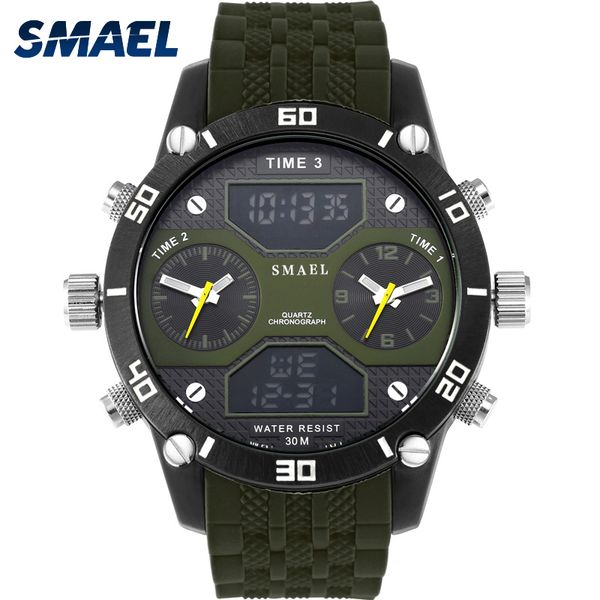 smael men watches military three time display military watches ip alloy big quartz watches army 1159 casual wristwatch mens, Slivery;brown
smael men watches military three time display military watches ip alloy big quartz watches army 1159 casual wristwatch mens, Slivery;brown