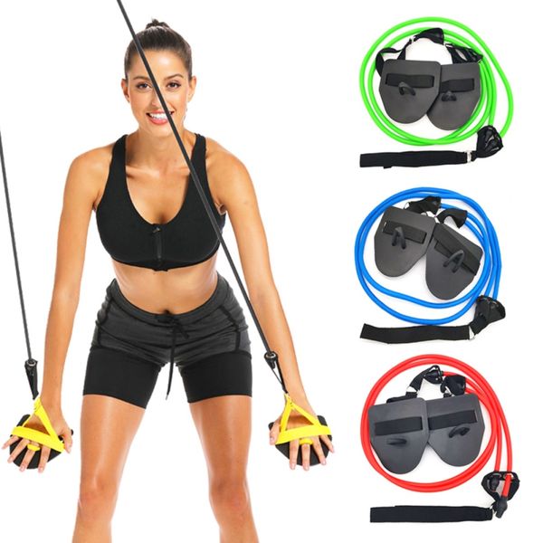 Adults Fitness Resistance Bands Swimming Arm Strength Trainer Pilates Stretch Pull Rope Tubes Elastic Band For Swimming Training