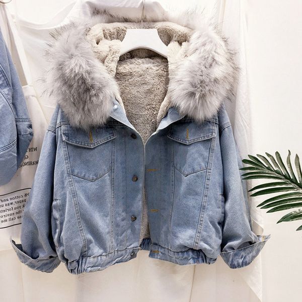 women's down & parkas cowboy increase loose coat woman autumn 2021 even winter thickening student short lamb cotton clothing, Black
women's down & parkas cowboy increase loose coat woman autumn 2021 even winter thickening student short lamb cotton clothing, Black