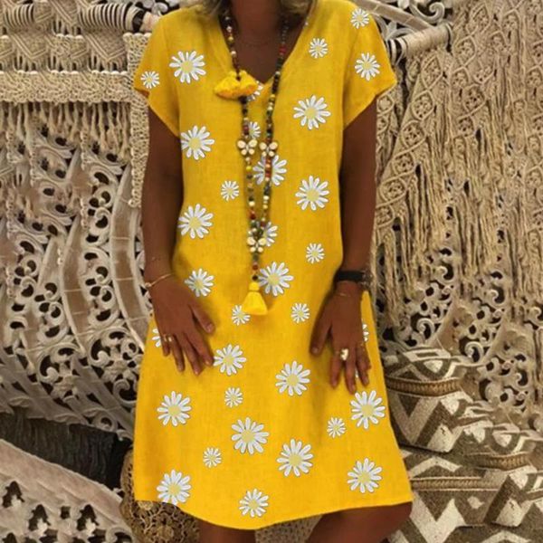 plus size s-5xl casual women v neck short sleeve marguerite print pockets loose knee-length dress vestidos fashion clothing, Black;gray
plus size s-5xl casual women v neck short sleeve marguerite print pockets loose knee-length dress vestidos fashion clothing, Black;gray