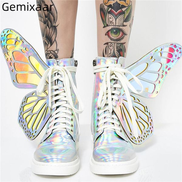 unique wing women boots round toe corss lace up mid-calf bottes t-show walking botas shopping shoes chic wings woman boots mujer, Black
unique wing women boots round toe corss lace up mid-calf bottes t-show walking botas shopping shoes chic wings woman boots mujer, Black