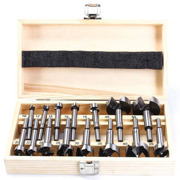 forstner drill bit set 15 pcs 10mm - 50mm woodworking hole saw drilling cutting tool kits for woodworking, furniture, door hinge
forstner drill bit set 15 pcs 10mm - 50mm woodworking hole saw drilling cutting tool kits for woodworking, furniture, door hinge