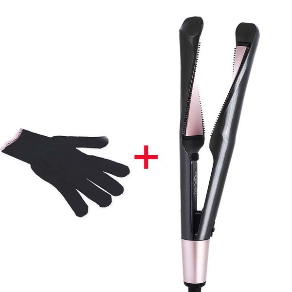 professional flat iron led hair straightener twisted plate 2 in 1 ceramic curling iron hair curler for all hair types 
professional flat iron led hair straightener twisted plate 2 in 1 ceramic curling iron hair curler for all hair types