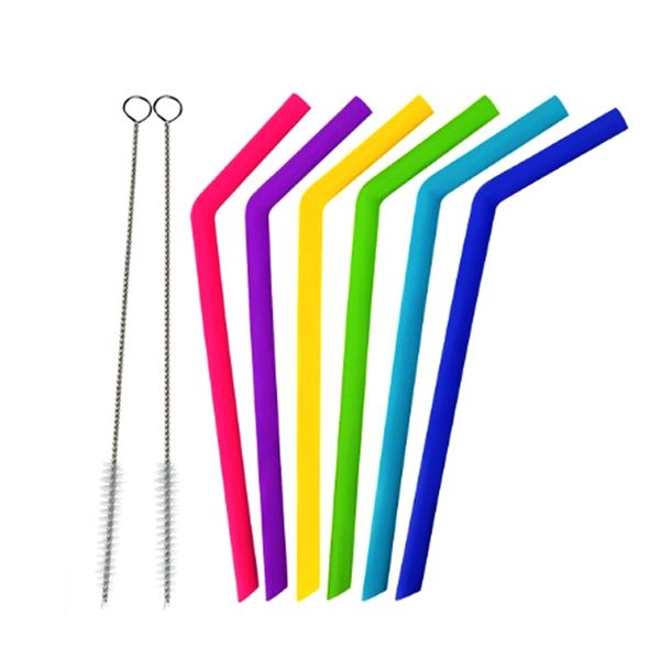 6pcs silicone straws with washing brushes reusable healthy extra long straws pak55 disposable cups straws
6pcs silicone straws with washing brushes reusable healthy extra long straws pak55 disposable cups straws