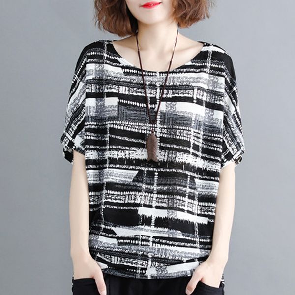 plus size women blouse shirt batwing sleeve summer feminine blouses print black striped blouse women shirt blusas 0275 40, White
plus size women blouse shirt batwing sleeve summer feminine blouses print black striped blouse women shirt blusas 0275 40, White