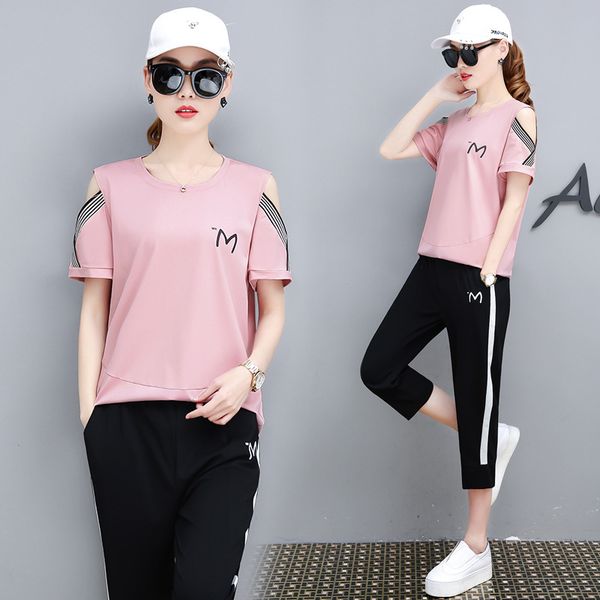3xl tracksuit women sports suits 2019 summer casual short sleeve t shirt +pants 2 piece sets for lady clothing, White
3xl tracksuit women sports suits 2019 summer casual short sleeve t shirt +pants 2 piece sets for lady clothing, White