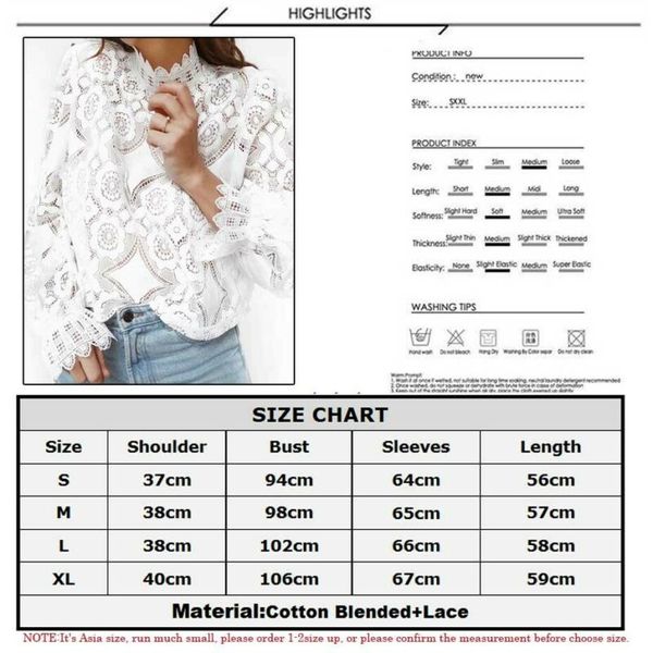 2020 ladies fashion blouse women's lace soild white hallow out casual lace embroidery blouse long sleeves latest blouses
2020 ladies fashion blouse women's lace soild white hallow out casual lace embroidery blouse long sleeves latest blouses