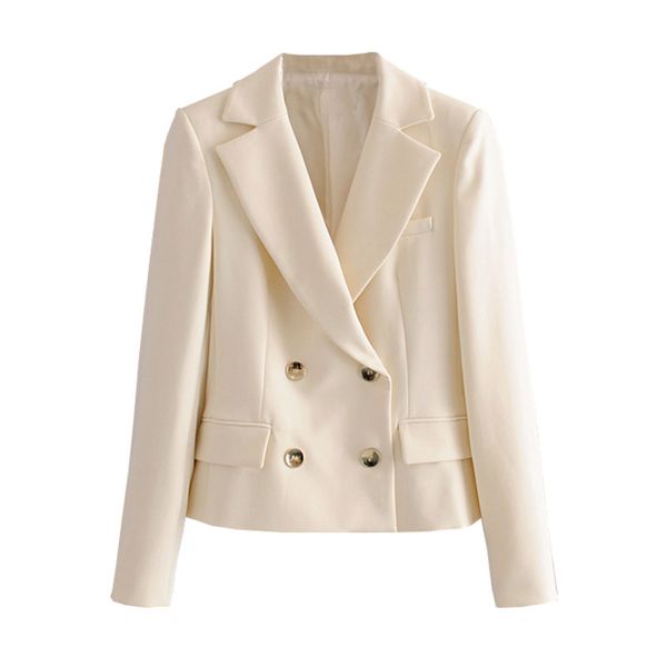 women's suits & blazers double breasted women short blazer coat autumn casual office ladies outwear streetwear female solid jacket 2021, White;black
women's suits & blazers double breasted women short blazer coat autumn casual office ladies outwear streetwear female solid jacket 2021, White;black