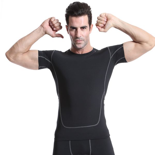 new fashion fitness training short-sleeved yoga wear elastic compression quick-drying t-shirt sports running men's basketball wear, White;black
new fashion fitness training short-sleeved yoga wear elastic compression quick-drying t-shirt sports running men's basketball wear, White;black