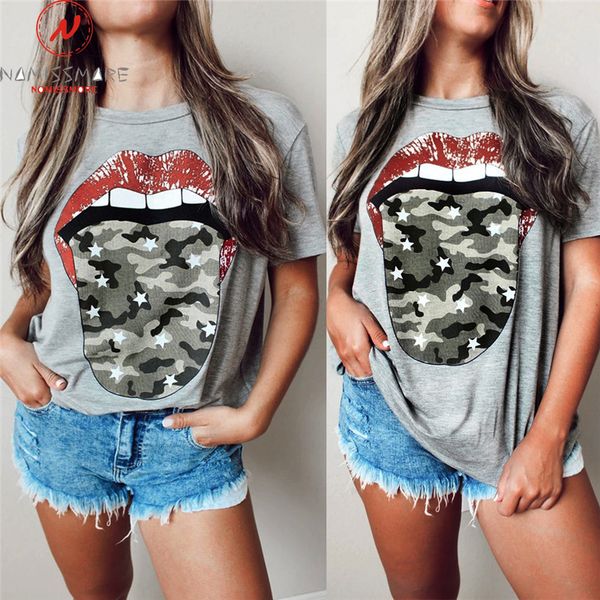 fashion women summer casual t-shirts for streetwear color matching design o-neck short sleeve mouse teeth tongue print loose top, White
fashion women summer casual t-shirts for streetwear color matching design o-neck short sleeve mouse teeth tongue print loose top, White