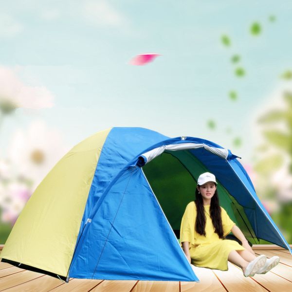3-4 person large double layer tent for outdoor camping hiking hunting fishing travel picnic tourist emergency tent 320x210x145cm
3-4 person large double layer tent for outdoor camping hiking hunting fishing travel picnic tourist emergency tent 320x210x145cm