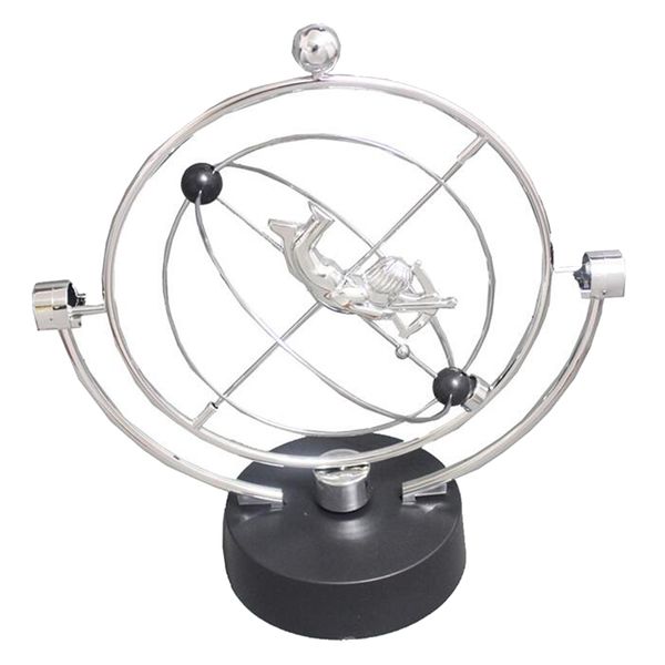 galactic celestial electronic perpetual motion swing balls office ornament
