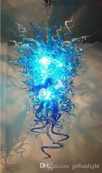 100% handmade blown glass chandelier ce ul certificate glass pendant lamps style modern art led chandelier for home decor