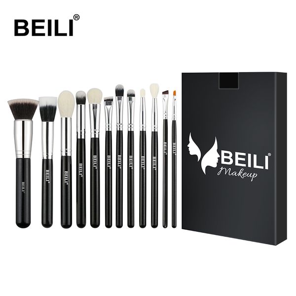 beili black premium goat hair wool fiber synthetic liner foundation blusher eye shadow concealer makeup brush set makeup tools
beili black premium goat hair wool fiber synthetic liner foundation blusher eye shadow concealer makeup brush set makeup tools
