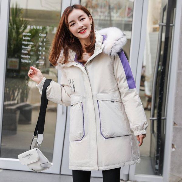 winter new down jacket female korean version of the lady's long fur collar white duck down warm removable liner jacket, Black
winter new down jacket female korean version of the lady's long fur collar white duck down warm removable liner jacket, Black