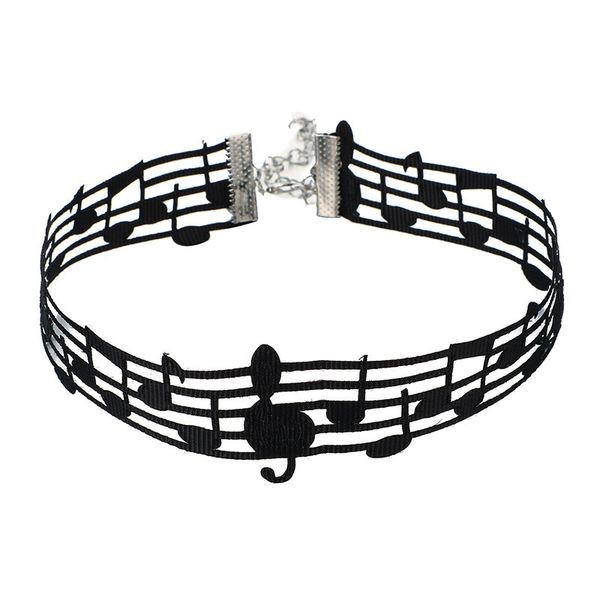 fashion music staff choker necklace simple black color choker necklace for women girl party gifts jewelry, Silver
fashion music staff choker necklace simple black color choker necklace for women girl party gifts jewelry, Silver
