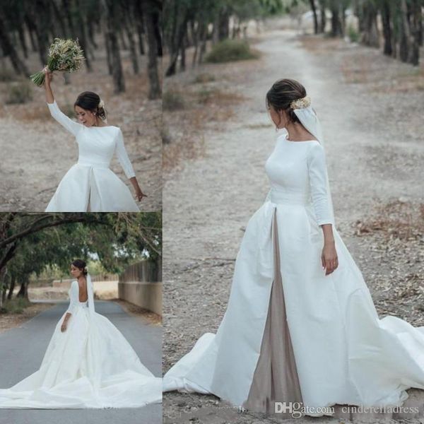 elegant country a line wedding dresses backless bateau long sleeves sweep train wedding dress bridal gowns vestidos de noiva, White
elegant country a line wedding dresses backless bateau long sleeves sweep train wedding dress bridal gowns vestidos de noiva, White