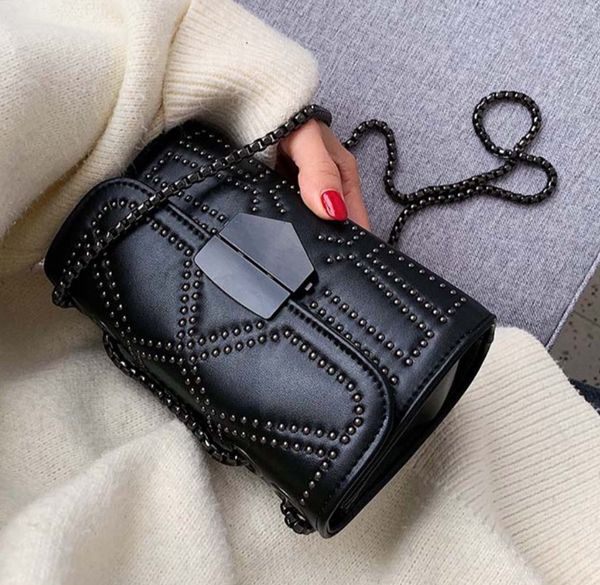 fiery small pu leather crossbody bags for women rivets shoulder messenger bag female travel handbags chain cross body bag
fiery small pu leather crossbody bags for women rivets shoulder messenger bag female travel handbags chain cross body bag