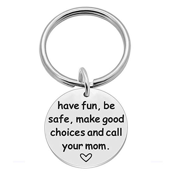 graduation keychain round oval keyring have fun be safe call your mom stainless steel key chain women fashion trendy as picture, Silver
graduation keychain round oval keyring have fun be safe call your mom stainless steel key chain women fashion trendy as picture, Silver