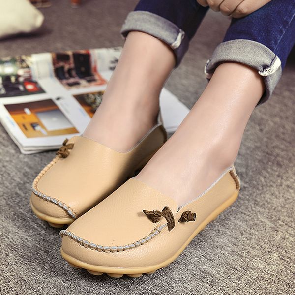 genuine leather women shoes 2019 spring summer fashion soft casual flat shoes peas non-slip outdoor shoe plus size 38-44, Black
genuine leather women shoes 2019 spring summer fashion soft casual flat shoes peas non-slip outdoor shoe plus size 38-44, Black