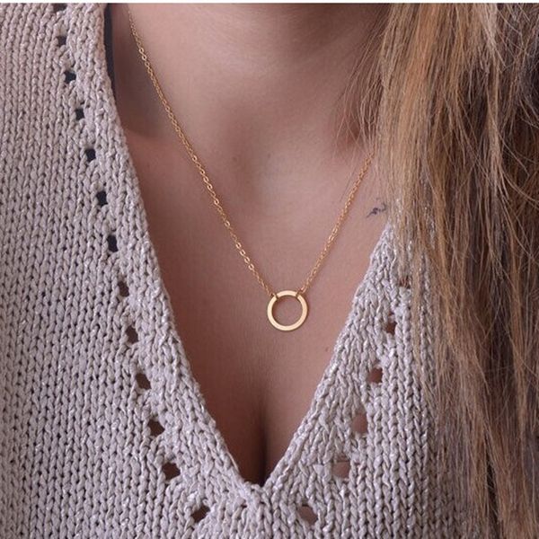 women bohemian clavicle chain personality simple pendant necklace creative retro circle necklace fashion jewelry, Silver
women bohemian clavicle chain personality simple pendant necklace creative retro circle necklace fashion jewelry, Silver