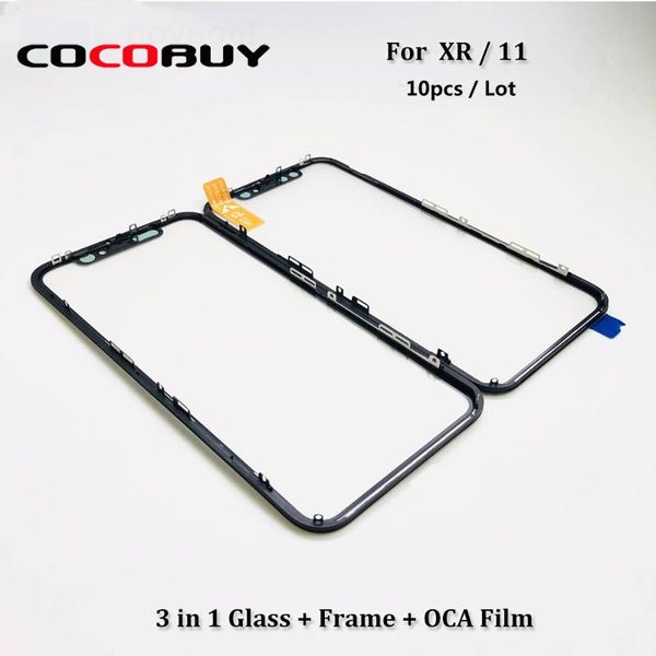 novecel 10pcs/lot 3 in 1 for 11 xr front outer screen glass with middle frame and oca adhesive sticker
novecel 10pcs/lot 3 in 1 for 11 xr front outer screen glass with middle frame and oca adhesive sticker