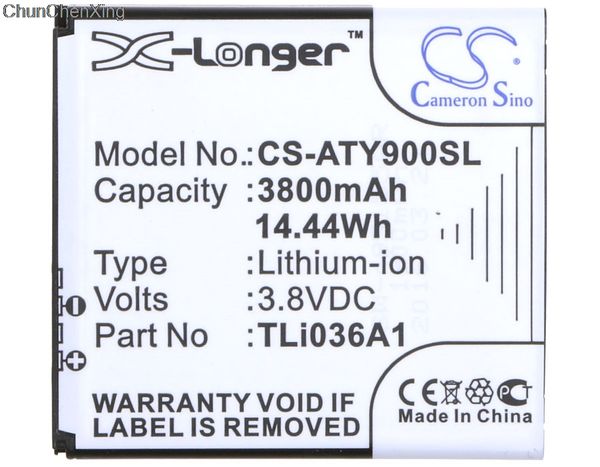 cameron sino 3800mah battery tli036a1 дл alcatel one touch link 4g+, 4g+ lte, y900, y900nb
cameron sino 3800mah battery tli036a1 дл alcatel one touch link 4g+, 4g+ lte, y900, y900nb