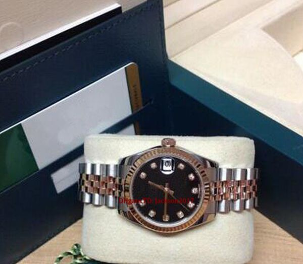 original box certificate lady watch 178271 31mm black diamond dial stainless steel rose gold asia 2813 movement automatic, Slivery;brown
original box certificate lady watch 178271 31mm black diamond dial stainless steel rose gold asia 2813 movement automatic, Slivery;brown