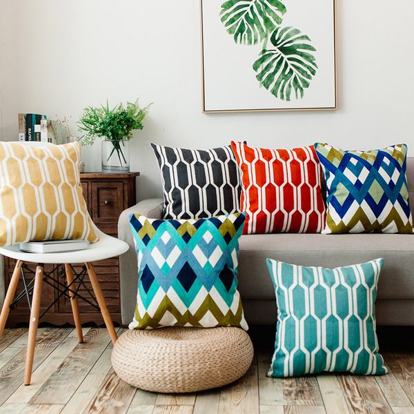 junwell sofa throw pillows 18 x 18 inch cotton embroidery geometric circles accent decorative pillow cushions
junwell sofa throw pillows 18 x 18 inch cotton embroidery geometric circles accent decorative pillow cushions